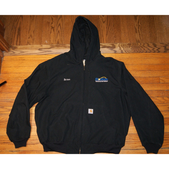 Vintage CARHARTT J131 BLK USA Union Men’s XL Duck Thermal Work Coat Embroidered